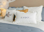 Cojín Personalizado "A Mimir" - Bordado Artesanal | Sueños de Cigüeña