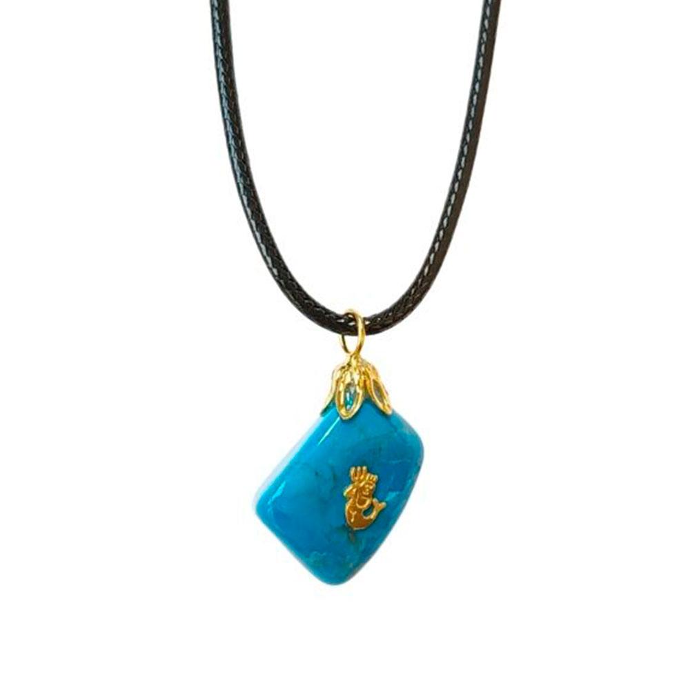 Colgante Acuario - Howlita Azul