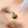 Amisha Tiger Eye and 925 Sterling Silver Pendant