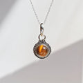 Colgante 'Anumati' Ojo de Tigre y Plata de Ley 925