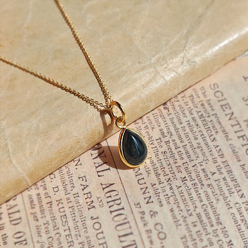 Colgante 'Aurora' Ónix S925 & Baño de Oro 18K