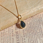 Colgante 'Aurora' Ónix S925 & Baño de Oro 18K