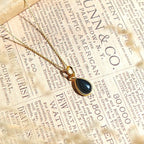 Colgante 'Aurora' Ónix S925 & Baño de Oro 18K