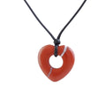 Colgante Corazón de Jaspe Rojo Agujereado