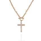 Colgante Cruz con perla