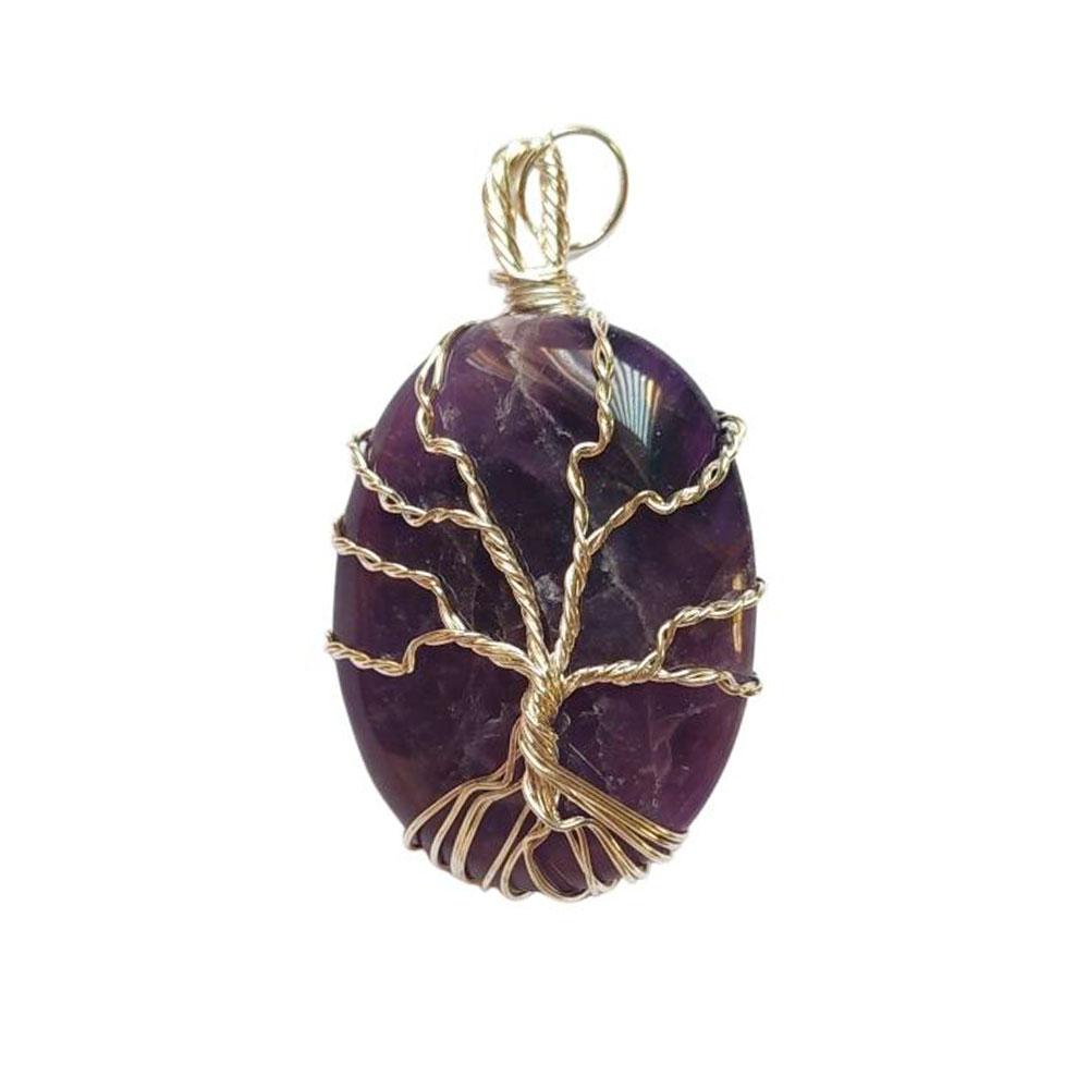 Colgante de Amatista y Árbol de la Vida