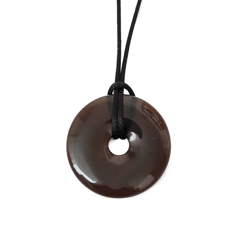 Colgante Donut de Cuarzo Ahumado