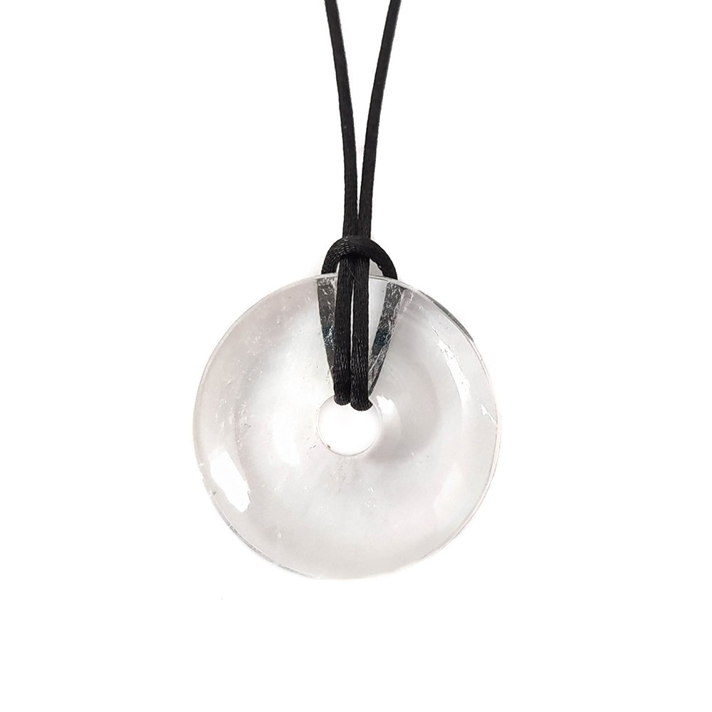 Colgante Donut de Cuarzo Blanco