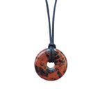 Colgante Donut de Obsidiana Caoba