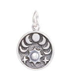 Colgante Fases Lunares, Sol y Estrellas - Plata de Ley 925