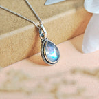Colgante 'Hina' de Piedra de Luna y Plata de Ley 925