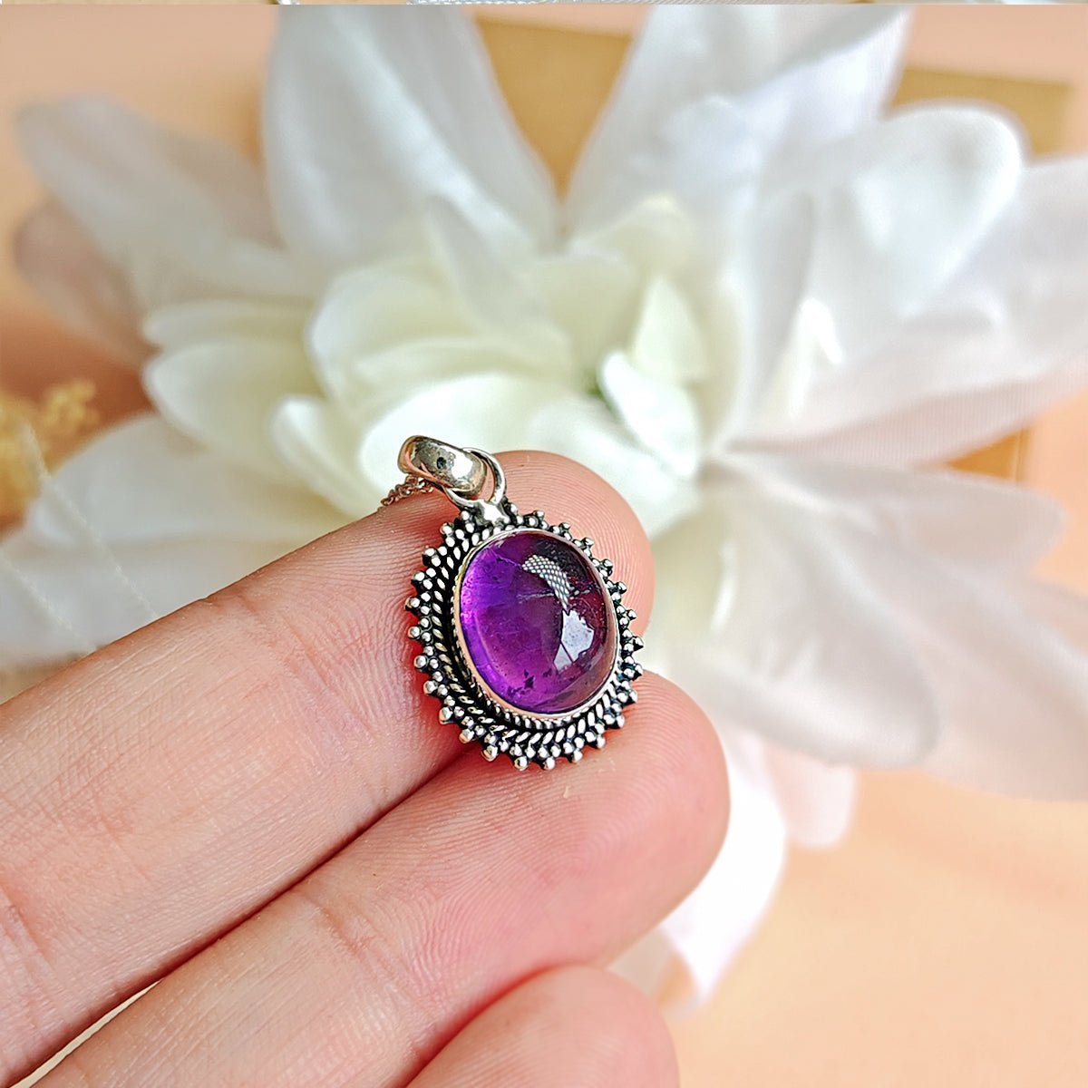 Colgante Jaipur Amatista y Plata de Ley 925