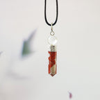 Colgante Jaspe Leopardo y Cuarzo Blanco