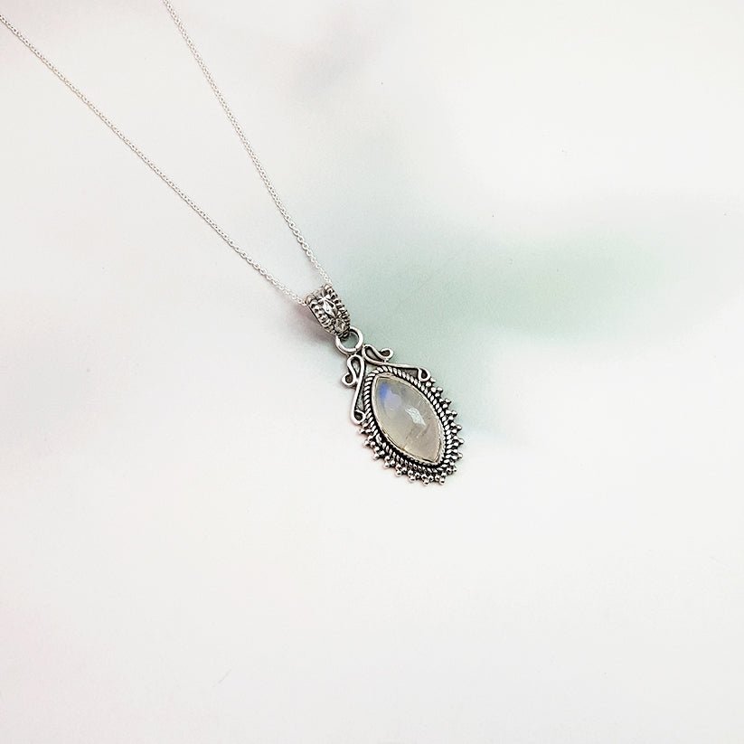 Colgante Lágrima Piedra de Luna y Plata de Ley 925