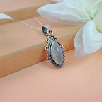 Colgante Lágrima Piedra de Luna y Plata de Ley 925