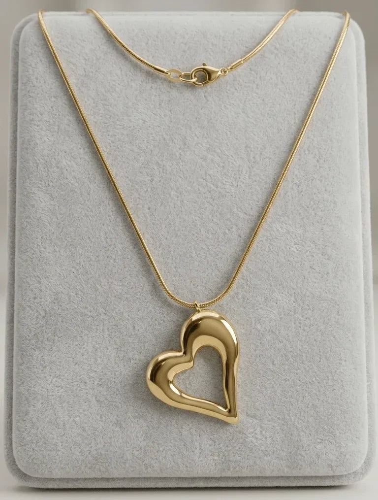Colgante Largo 80 cm con Corazon
