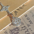Colgante Nudo de Bruja & Tetragramaton con Bola Ojo de Tigre - S925
