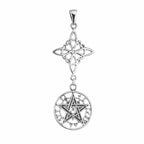Colgante Nudo de Bruja y Tetragramatón S925