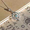 Colgante Nudo de Bruja Wicca con Abulón - Plata de Ley 925