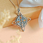 Witch Knot and Triquetra Pendant in 925 Sterling Silver