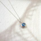Colgante Ojo Turco Azul en Plata de Ley 925