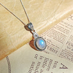 Colgante Espiral Piedra de Luna y Plata de Ley 925