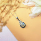 Colgante Espiral Piedra de Luna y Plata de Ley 925