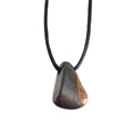 Tumbled iron eye drilled pendant