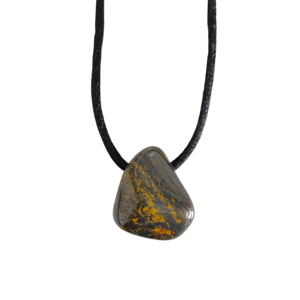 Colgante rodado agujereado de Ojo de Hierro