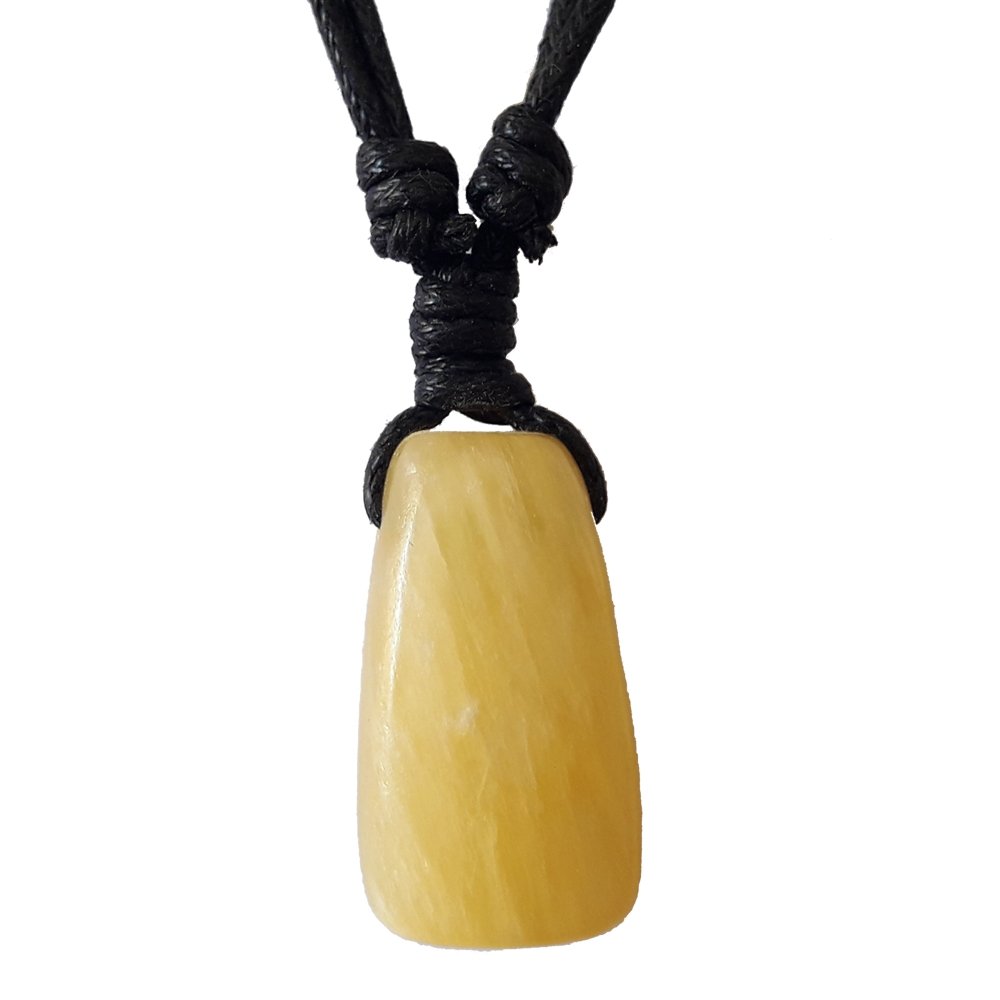 Colgante rodado de Jade Amarillo
