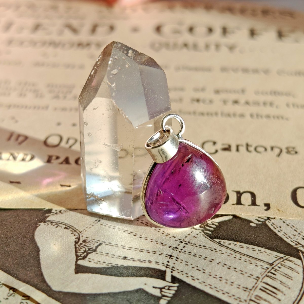 Colgante 'Sedna' de Amatista y Plata de Ley 925