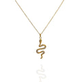 Pendentif serpent avec zircons