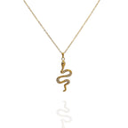 Pendentif serpent avec zircons