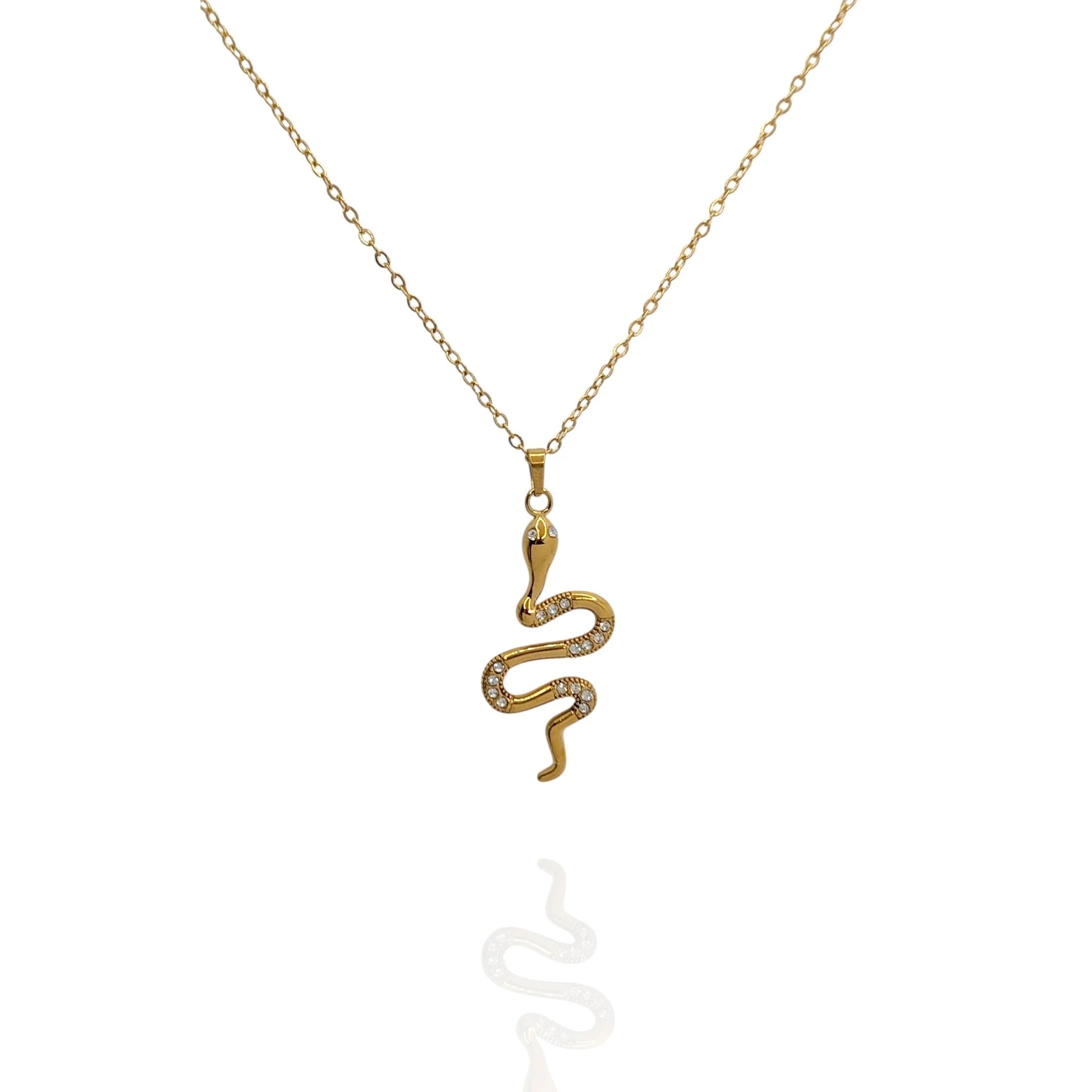Colgante Serpiente con zircones