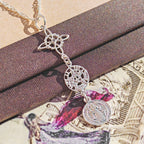 Colgante Triple Protector S925: Nudo de Bruja, Tetragramatón y San Benito
