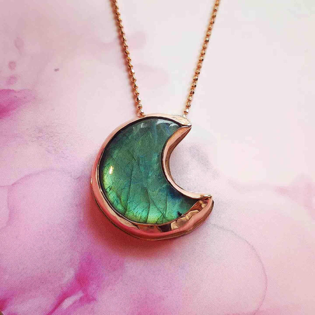Colgante Luna de Labradorita