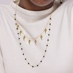 Collar acabado en oro amarillo 18k