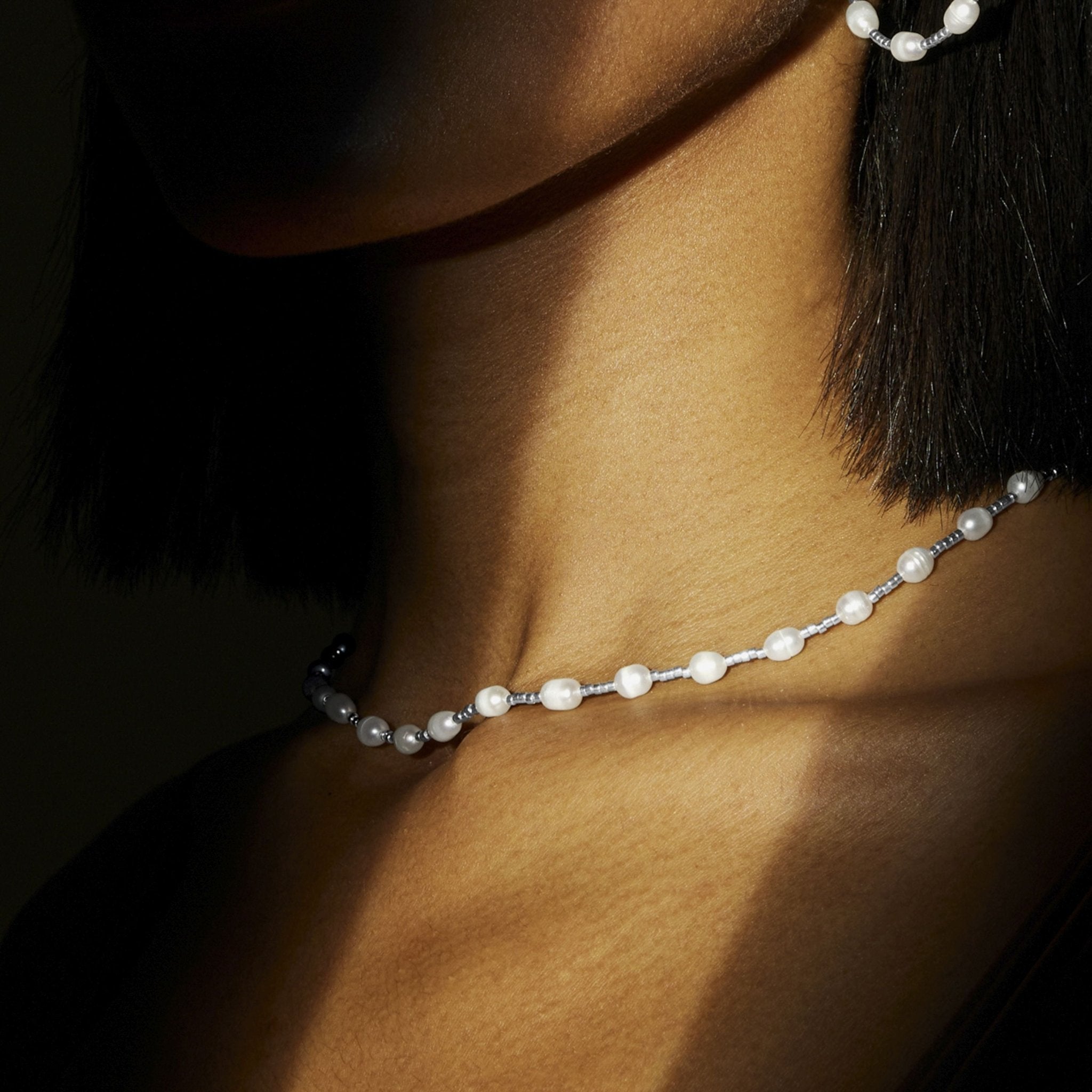 Collar acabado plata