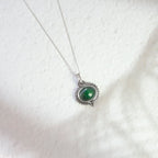 Colgante Amisha Malaquita y Plata de Ley 925