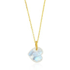 Collar Corazón de Piedra de Luna - Plata S925 & Baño de oro 18K