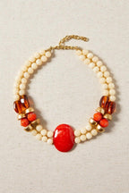 COLLAR CORTO MEDALLÓN RESINA
