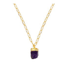 Collar de Amatista en Bruto