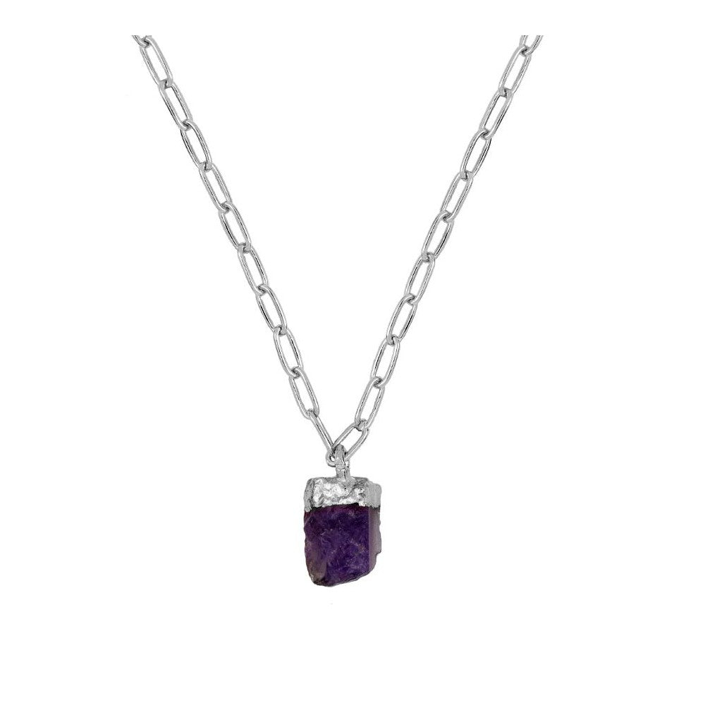 Collar de Amatista en Bruto
