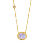 Collar Essentia Piedra de Luna - Baño de Oro 18K