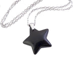 Collar Estrella de Ónix - Acero Inox.