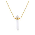 Collar Lancea Cuarzo Blanco - Baño de Oro 18K