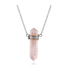 Collar Lancea Cuarzo Rosa - Plata de Ley 925