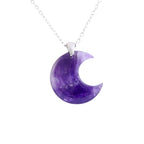 Collar Luna de Amatista - Acero Inox.