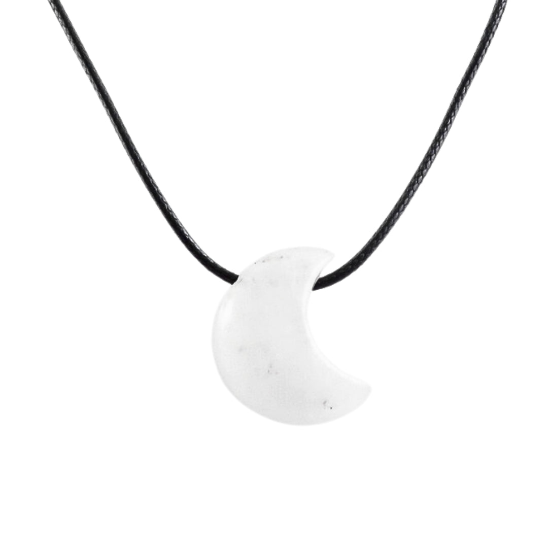 Colgante Luna de Cuarzo Blanco