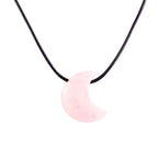 Colgante Luna de Cuarzo Rosa